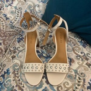 Coach Paige Studded Ankle Strap Sandals Size 9